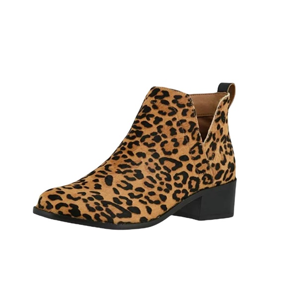 Vionic Shoes - VIONIC Tan Leopard Clara Water Resistant Leather Ankle Boot 9 NWT